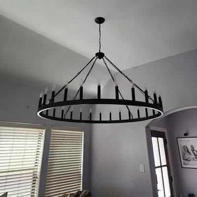 Black Metal Chandelier Lighting American Retro E14 Led Pendant Light (WH-VP-327)