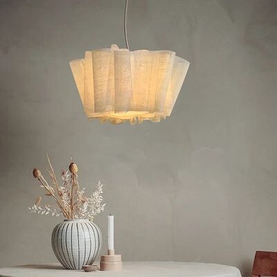 Japanese Wabi-sabi Style Fabric Pendant Lamp Vintage Hand-woven Chandeliers (WH-VP-334)
