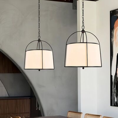 LED Indoor Lighting Hotel Kitchen Island Coffee dining hanging light Vintage pendant lights Wabi-sabi Restaurant fabric lamp (WH-VP-345)