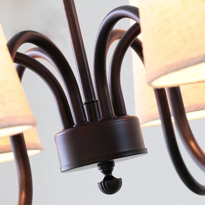American Rural Chandelier Simple Living Room chandeliers Retro Cloth Cover Lamp (WH-VP-348)