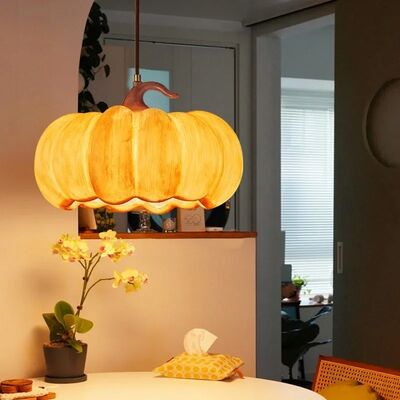 Designer Restaurant Island LED Chandelier Retro Resin Pumpkin Lamp (WH-VP-350)