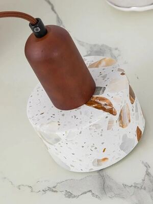 Retro Bedroom Pendant Lights Wabi Sabi Wind Handmade Terrazzo Droplight (WH-VP-360)