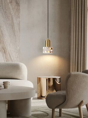 Retro Bedroom Pendant Lights Wabi Sabi Wind Handmade Terrazzo Droplight (WH-VP-360)