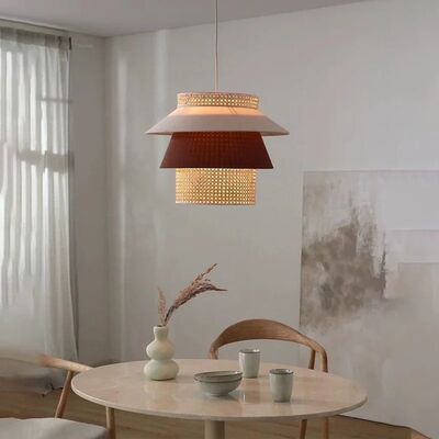 Bedroom Dining Room Hanging Lamp Retro Wabi Sabi Wind Rattan E27 Led Pendant Light (WH-VP-362)