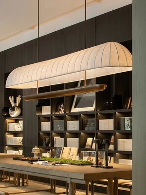 Japanese Dining Table Lamp Retro Tea Room Island Coffee Shop Long Bar Table Lamp (WH-VP-371)