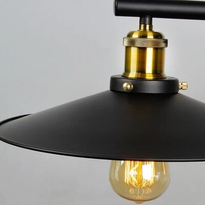 Iron Pulley Hanging Lamp Vintage Industrial Black 3 Heads Pendant Light (WH-VP-372)