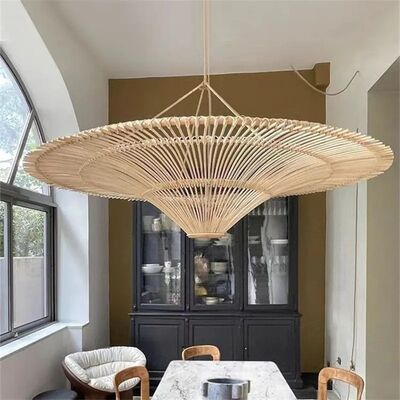 hotel Lobby lamp living room Bedroom handmade rattan lamp Wabi sabi pendant light(WH-WP-100)
