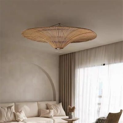 hotel Lobby lamp living room Bedroom handmade rattan lamp Wabi sabi pendant light(WH-WP-100)