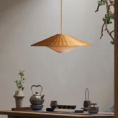 hanging kitchen light Restaurant Bar Bedroom handmade rattan Chinese pendant light(WH-WP-108)