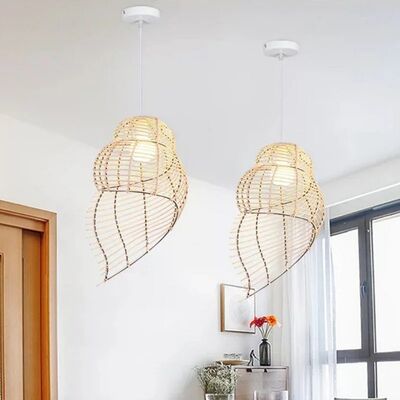 Study Room Lights Parlor home decor Southeast Asia Bamboo Conch Pendant Lamp(WH-WP-110)