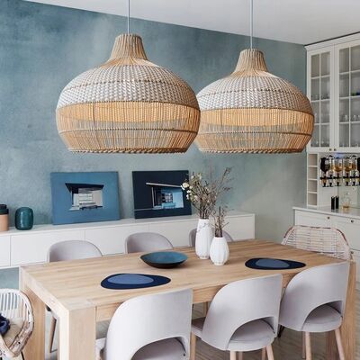 Restaurant Suspension Luminaire Decor Retro Hanglamp Rattan Lamp Vintage Pendant Light(WH-WP-117)