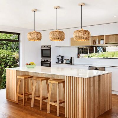 Bedroom Bedside Light Decors Home Vintage Bamboo Rattan Woven LED Pendant Light(WH-WP-118)