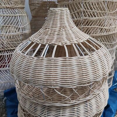 Dining Room Light Fixture Decoration Living Room E27 Rattan Chinese Style Pendant Lights(WH-WP-127)