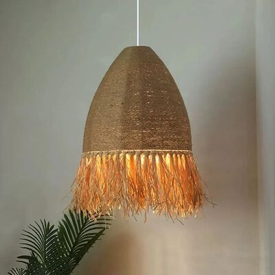 Suspend Lamp Fixtures Dining Room Minimalism E27 Wabi Sabi Fabric lamp Anders Pendant Light(WH-WP-132)