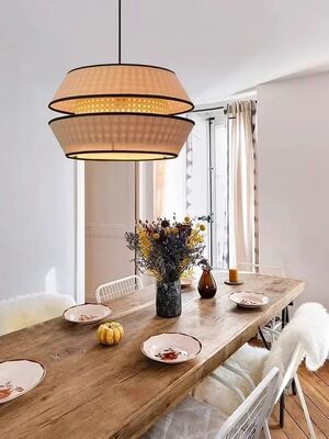 Dining room Hanging Lights Lustre Fixtures Bedroom Home Japanese Wabi Sabi Pendant Lamp(WH-WP-133)