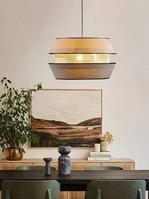 Dining room Hanging Lights Lustre Fixtures Bedroom Home Japanese Wabi Sabi Pendant Lamp(WH-WP-133)