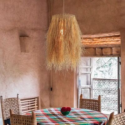 Cafe Lighting Decorative Bedroom Bedside Lamps Retro Hand-woven Art Rattan Pendant Lamp(WH-WP-134)