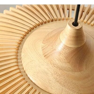 Dining Table Lighting Fixtures Bedroom Home Retro Art Designer Led Wooden Pendant Light(WH-WP-140)