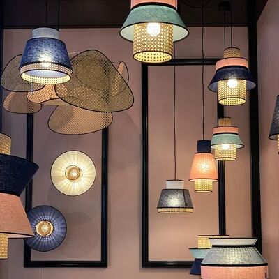 dining table lights creative design simple Japanese wabi-sabi style rattan pendant lights(WH-WP-147)