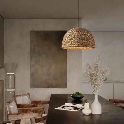 Dining Room Light Fixtures Bar Living Room Japanese Weaving Lamp Wabi-sabi Style Pendant Lights(WH-WP-148)