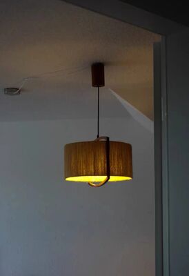 kitchen island light Living room Bedroom Japanese Wabi Sabi style Solid Wood  Rope Pendant Light(WH-WP-150)