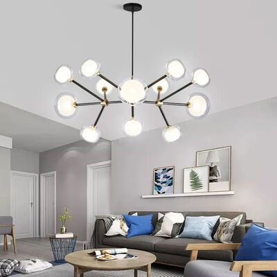 Nabila Linear Chandelier Rectangular Round sputnik lamp Nabila Chandelier（WH-AP-617）