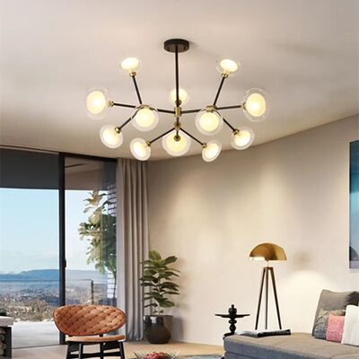 Nabila Linear Chandelier Rectangular Round sputnik lamp Nabila Chandelier（WH-AP-617）