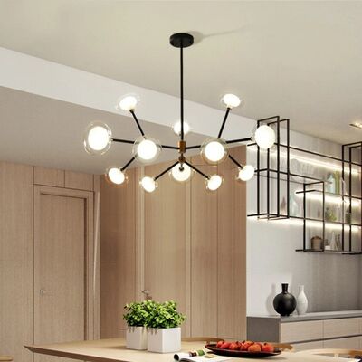 Nabila Linear Chandelier Rectangular Round sputnik lamp Nabila Chandelier（WH-AP-617）