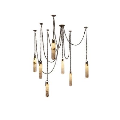Marble Design Gold Chrome Dimmable LED Hanging Lamps Flint Multi Light Pendant（WH-AP-618）