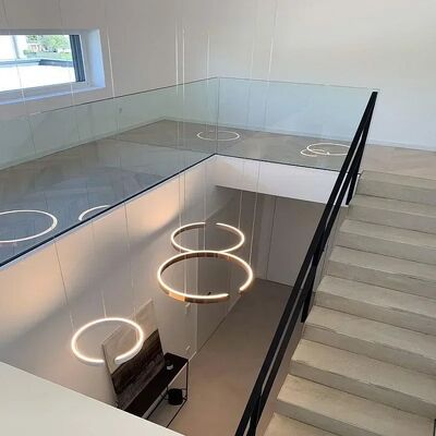 Mininalist Circle Rings Ceiling Chandeliers Hanging Pendant Lighting  Aria Multi Light Chandelier（WH-AP-619）