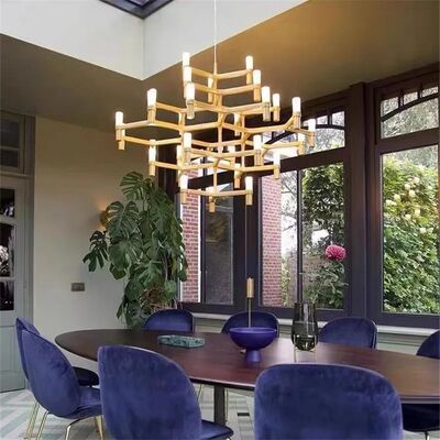 Crown Major Pendant lamp Nordic Tube chrome chandelier  Crown Plana Mega Pendant（WH-AP-637）