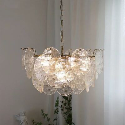 French Minimalism Design LED Glass Chandelier  Darcia Chandelier（WH-AP-639）