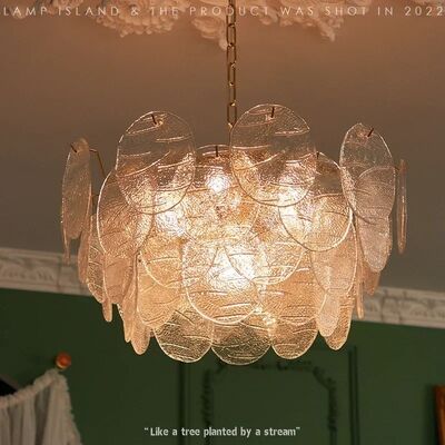 French Minimalism Design LED Glass Chandelier  Darcia Chandelier（WH-AP-639）