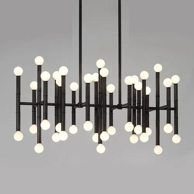 GHJUYIOL Nordic Creative Bamboo Joint Aluminum Tube Pendant Light Meurice Rectangular Chandelier（WH-AP-651）