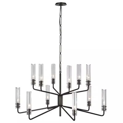 Light luxury atmospheric glass chandelier high-end durable copper lamp Casoria Two Tier Chandelier （WH-AP-653）