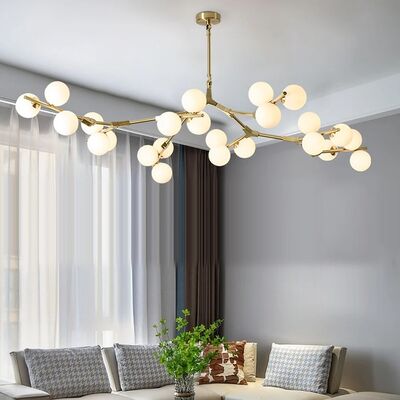 Nordic Black Gold Pendant Light Glass Led Chandelier （WH-AP-662）