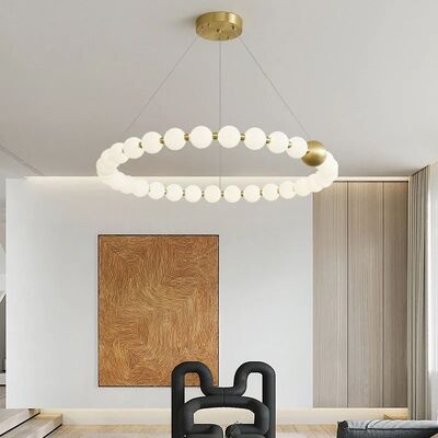 Round Ring Hanging Lamp Frosted Ball Ceiling Chandelier High Quality Living Room Dining Room Hanging Light （WH-AP-666）