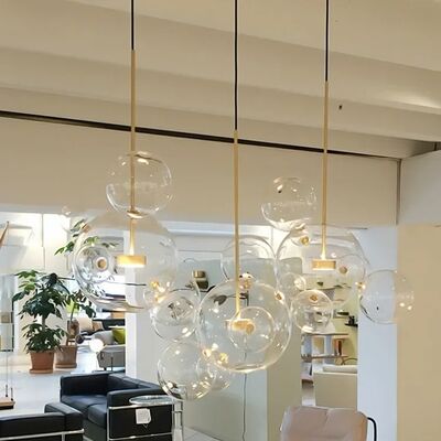 Modern Clear Glass Pendant Light Living Room Bubble Glass Hanging Lamp （WH-AP-670）