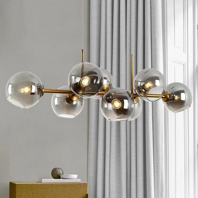 Nordic Glass Chandelier for Dining Room Kitchen Living Room Bedroom Glass Ball Black Ceiling Pendant Lamp （WH-AP-671）