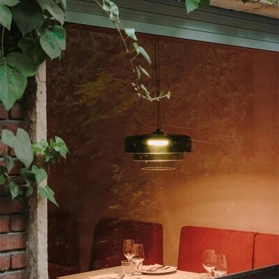 Simple Vintage Glass Lampshade Pendant Lamps Minimalist Dining Room Cafe Bar LED Chandelier （WH-AP-674）