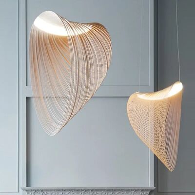 Modern Wood LED Light Pendant Lamp for Staircase Kitchen Restaurant Shop Chandelier（WH-AP-675）
