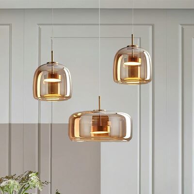 Nordic Glass Led Pendant Light Light Luxury Smoke Grey Hanging Light（WH-AP-677）