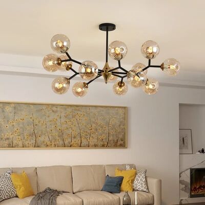 Nordic Glass Ball Led Ceiling Chandelier Black Pendant Lights Home Decor Hanging （WH-AP-685）