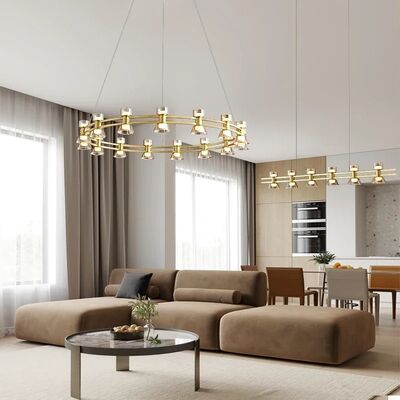 Nordic Led Chandelier Glass Luxury Ceiling Hanging Lights Home Room Decortion Living Room Bedroom Light （WH-AP-687）