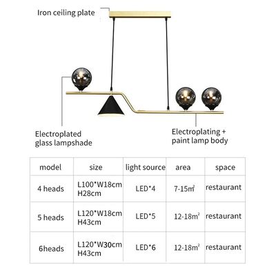 Nordic Glass Pendant Light for Dining Room Table Living Room Glasses Pendant Lamp（WH-AP-689）