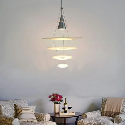 New Designer White Chandelier Flying Saucer Restaurant Lighting（WH-AP-710）