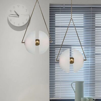 LED Milk White Glass Pendant Lamp Nordic Glass Ball Pendant Light （WH-AP-711）
