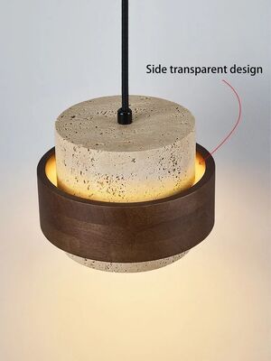 Walnut Pendant Light Indoor LED Travertine Chandelier（WH-AP-714）