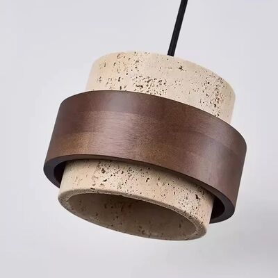 Walnut Pendant Light Indoor LED Travertine Chandelier（WH-AP-714）