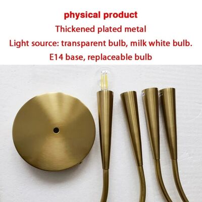 Retro Design Art Pendant Chandelier for Living Room Bedroom Gold Candle Restaurant Light （WH-AP-723）